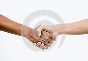 Handshake isolated on white