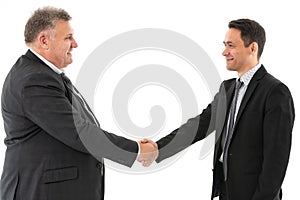 handshake isolated on white background