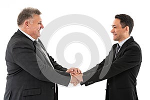 handshake isolated on white background