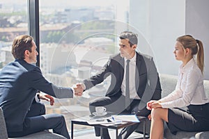 Handshake at job interview