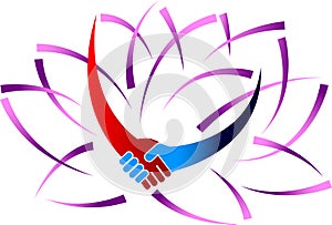 Handshake with lotus