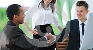Handshake Manager and the client in the office