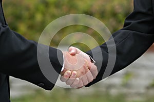 Handshake of men