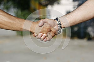 Handshake between men