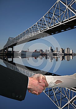 Handshake in New Orleans