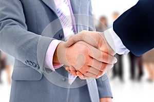Handshake over business