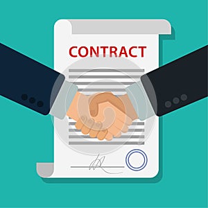 Handshake people. Contract