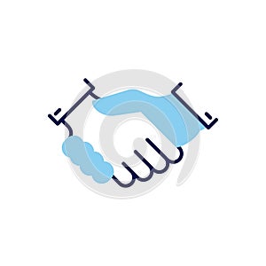 Handshake related vector icon