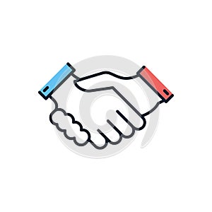 Handshake related vector icon