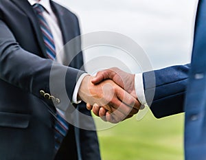 Handshake between two businessmen