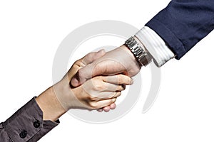 Handshake of two persons