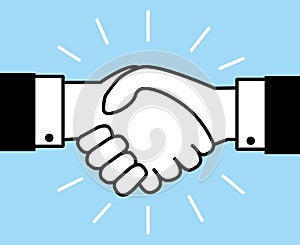 Handshake. Vector illustration V. Business icon. Deal.
