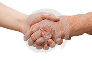 Handshake - between young and old females