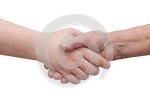 Handshake - between young and old females
