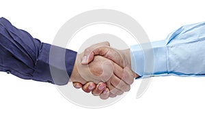 Handshaking Businessmen Firm Hands Isolated