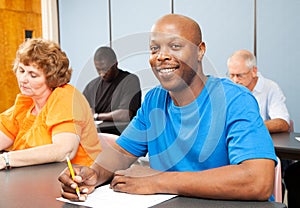 Handsome African-American College Student