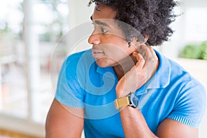 Handsome african american happy man smiling confident