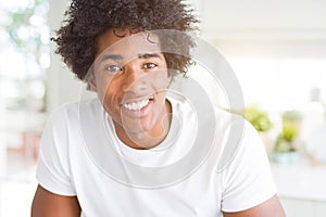 Handsome african american happy man smiling confident