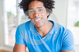 Handsome african american happy man smiling confident