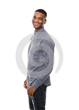 Handsome african american man smiling