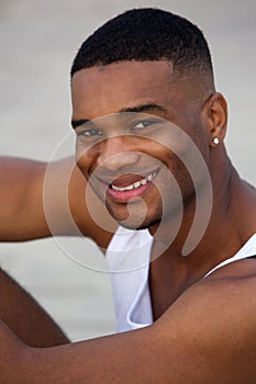 Handsome african american young man smiling