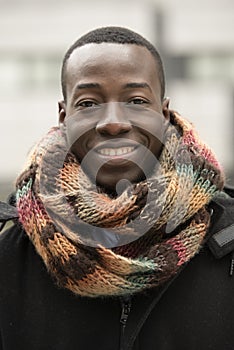 Handsome african man in the Street.