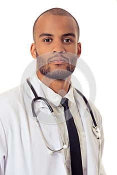 Handsome Afro American doctor