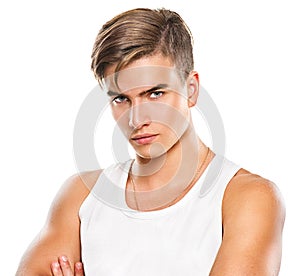Handsome athletic young man photo