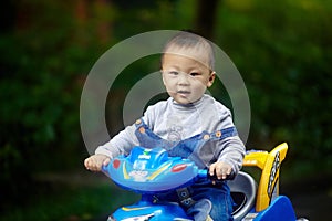 Handsome Baby Boy riding