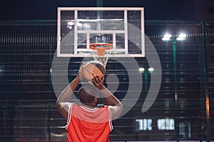 Handsome basketball player