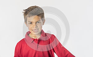 Handsome boy with missing front teeth