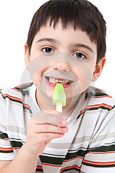Handsome Boy with Popsicle