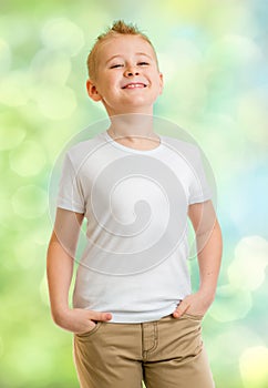 Handsome boy in white tshirt