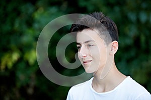 Handsome brown-haired teen