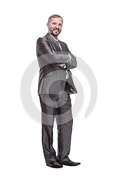 handsome business man. isolated on a white background.