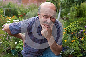 Handsome caucasian maturing man with mustache.