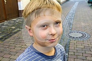 Handsome cute young smiling boy