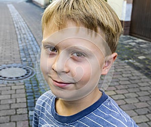 Handsome cute young smiling boy