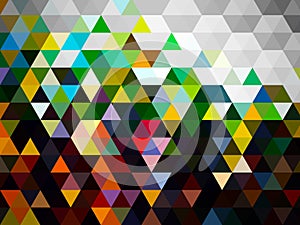 A handsome distinguishing geometric pattern of designing squares photo
