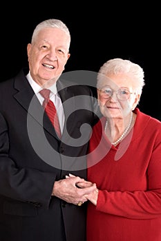 Handsome elderly couple