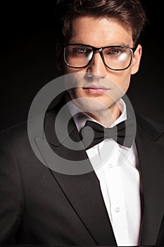 Handsome elegant man wearing glasses.