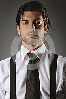 Handsome fashion model portrait