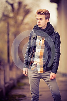 Handsome fashionable man outdoor