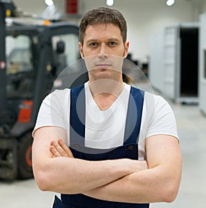 Handsome forklift operator.