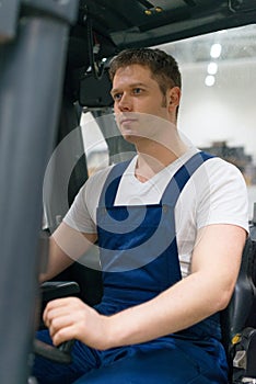 Handsome forklift operator.