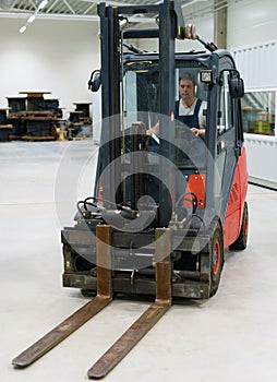 Handsome forklift operator.