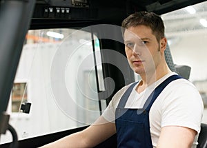 Handsome forklift operator.