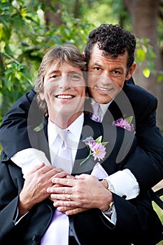 Handsome Gay Couple - Wedding Portrait