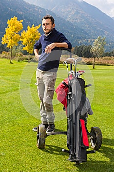 Handsome golf player