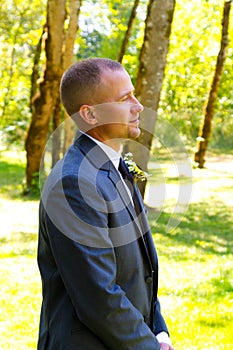 Handsome Groom Portrait on Wedding Day